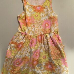 Cat & Jack Floral Kids Dress in Pink and Orange